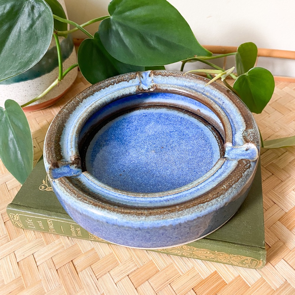 Vintage Hand Thrown Pottery Ashtray